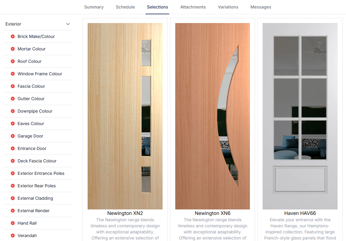 Selection Management - Client Portal Selections View